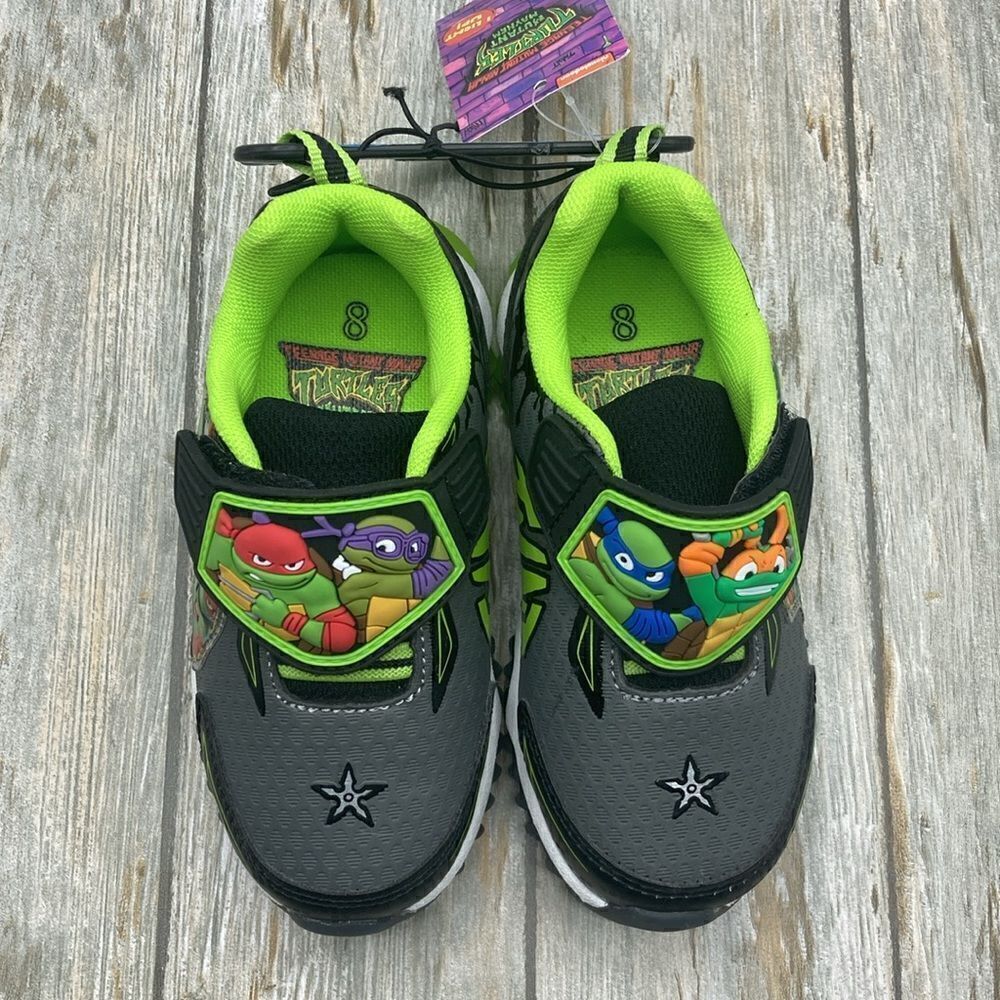 Teenage Mutant Ninja Turtles Toddler Boy Slip On Light-Up Sneakers Shoes Size 8